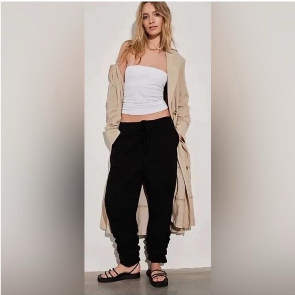 Free People Black Drawstring Jogger Pants - Fit like Medium - Tall length - Picture 4 of 13